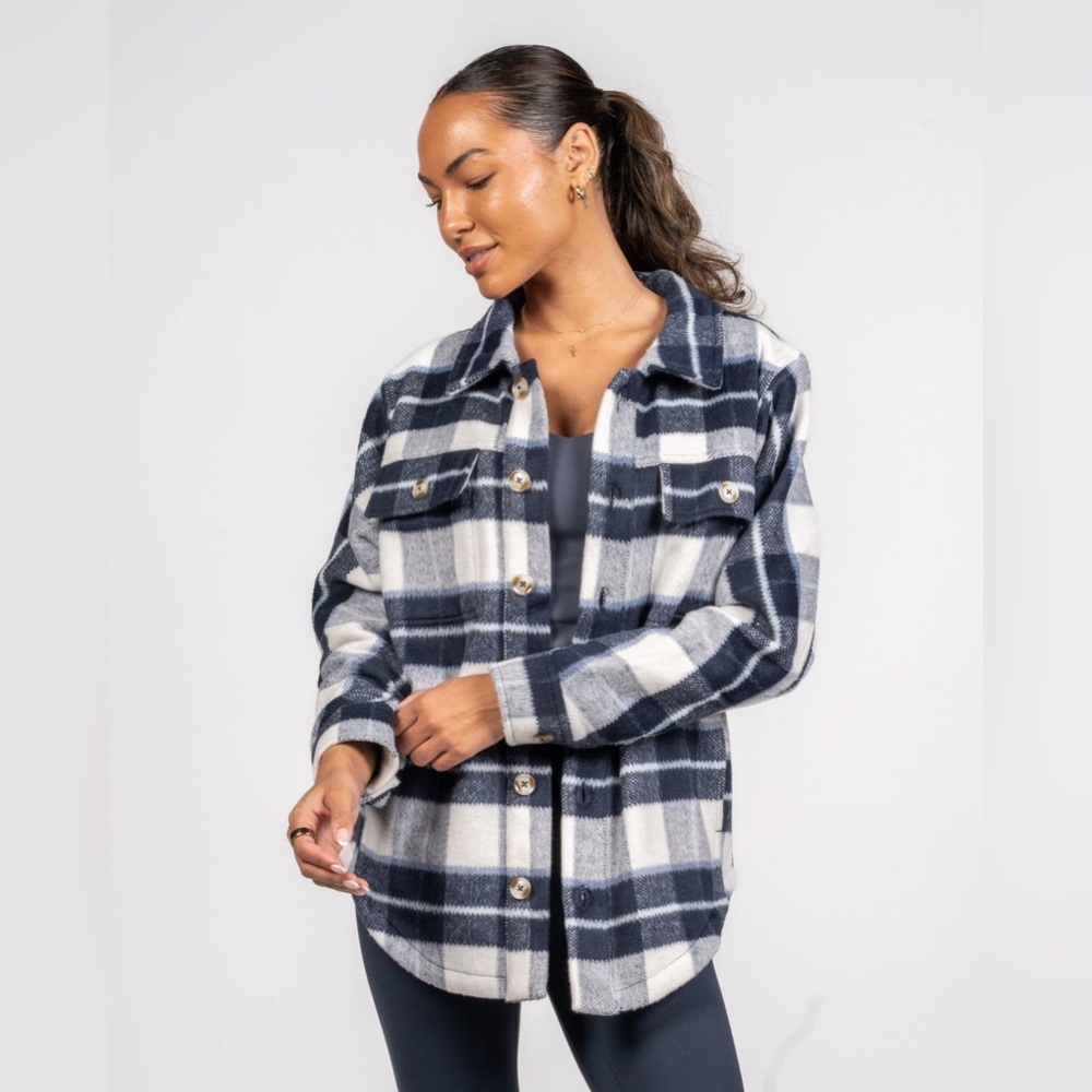 NWOT Saints + Secrets Plaid Overshirt Jacket